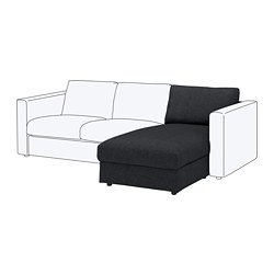 FINNALA, módulo chaise longue, Tallmyra negro / gris