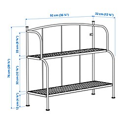 Measurement Illustration - LÄCKÖ shelf unit