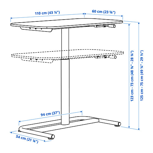 SEGRARE, desk sit/stand. 3 of 9 open dialog