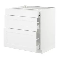 IKEA Puerto Rico - SEKTION base cabinet with 3 drawers, white Maximera ...