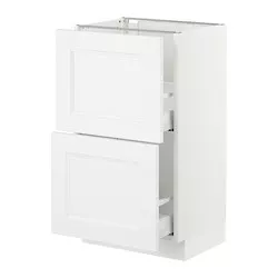 IKEA Puerto Rico - SEKTION base cabinet with 2 drawers, white Maximera ...