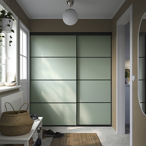 SKYTTA / BOAXEL, reach-in wardrobe with sliding door. 2 of 3 open dialog