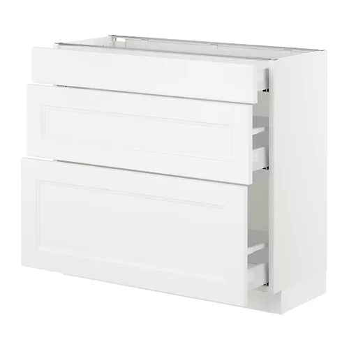 IKEA Puerto Rico - SEKTION base cabinet with 3 drawers, white Maximera ...