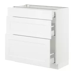 IKEA Puerto Rico - SEKTION base cabinet with 3 drawers, white Maximera ...