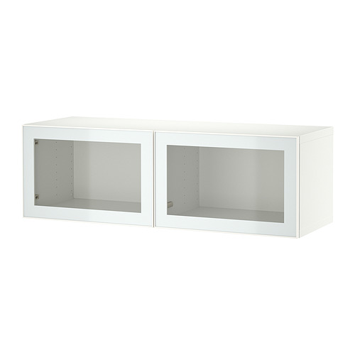 BESTÅ, wall-mounted cabinet with doors 1 of 4 open dialog