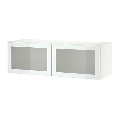 BESTÅ, wall-display cabinet with doors 1 of 4 open dialog