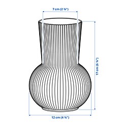 Ilustración de medidas - PÅDRAG florero
