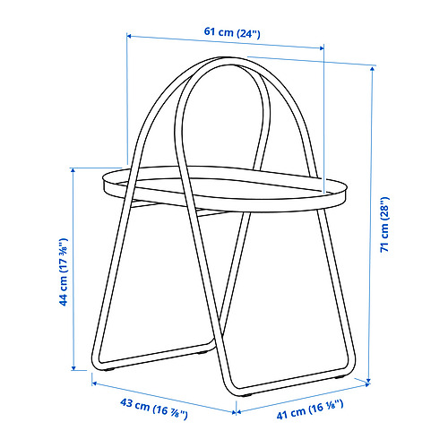 Ilustración con medidas del producto: MÅBÄRSSKÄR.