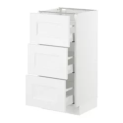 IKEA Puerto Rico - SEKTION base cabinet with 3 drawers, white Maximera ...