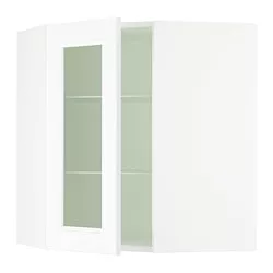 IKEA Puerto Rico - SEKTION corner wall cabinet with glass door, white ...