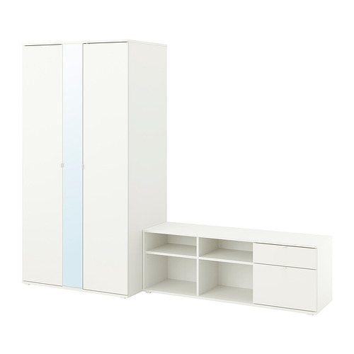 VIHALS, wardrobe and TV bench combination. 1 of 6 open dialog