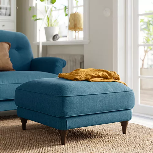 IKEA Puerto Rico - ESSEBODA ottoman, Tallmyra blue/brown