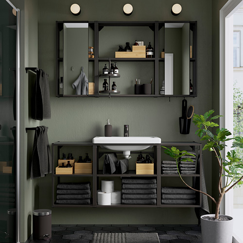 ENHET, Bathroom furniture set with SALJEN tap. 2 of 4 open dialog