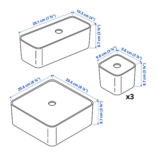VISSLAÅN, box with lid, set of 5 3 of 3 open dialog