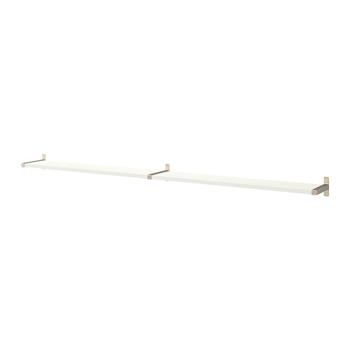 Estante blanco BERGSHULT, de pared, forma rectangular, soportes de níquel.