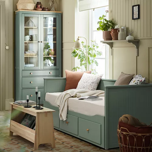 IKEA Puerto Rico - HEMNES daybed with 3 drawers/2 mattresses, gray