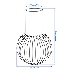 Measurement Illustration - SKOGSTUNDRA vase