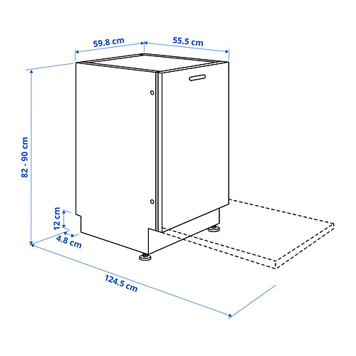 Ilustración con medidas del producto: LAGAN.