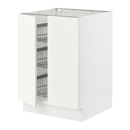 SEKTION, base cabinet w wire basket/2 doors 1 of 2 open dialog