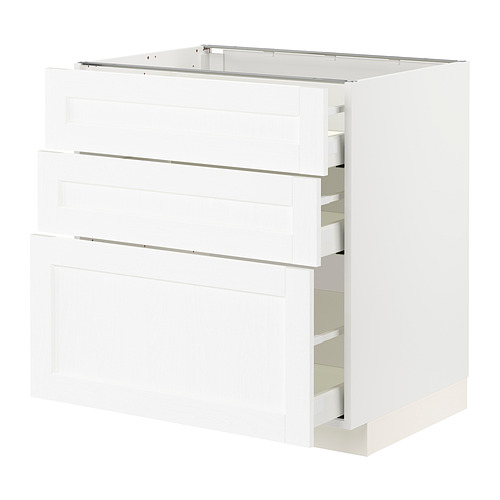 METOD / MAXIMERA, base cabinet with 3 drawers. 1 of 3 open dialog