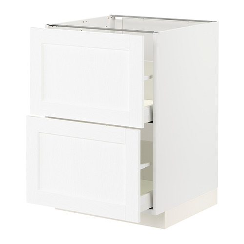 METOD / MAXIMERA, base cabinet 2 fronts/2 high drawers. 1 of 3 open dialog