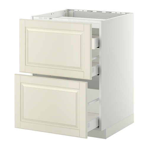 Mueble de cocina METOD de Ikea con 3 cajones y puerta, blanco roto, diseño elegante.