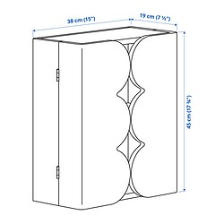 Measurement Illustration - OMMJÄNGE cabinet with 2 doors and shelf