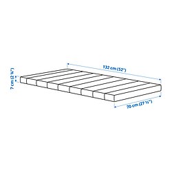 Measurement Illustration - PELLEPLUTT foam mattress for crib
