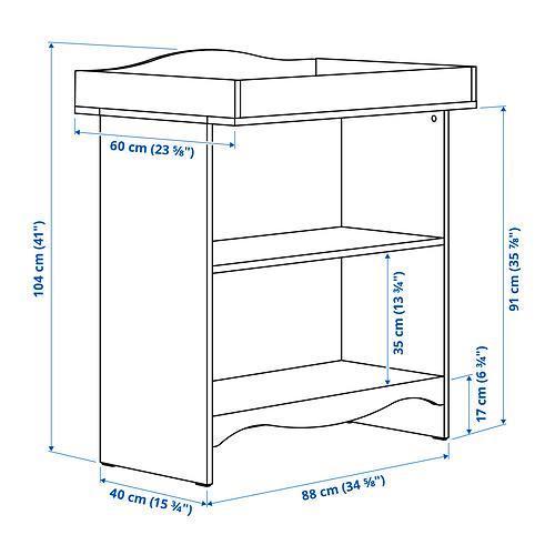 SMÅGÖRA, changing table/bookshelf 6 of 6 open dialog
