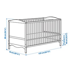 Ilustración de medidas - SMÅGÖRA juego muebles niño, 2 piezas
