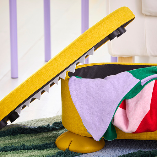 GREJSIMOJS, pouffe with storage. 5 of 6 open dialog