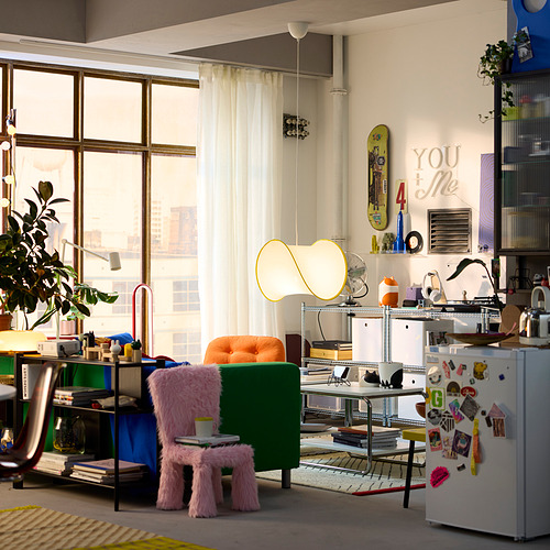 GREJSIMOJS, pantalla para lámpara colgante. 3 de 4 open dialog