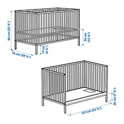 Measurement Illustration - SNIGLAR crib