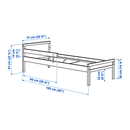 SNIGLAR, bed frame and guard rail, junior 4 of 4 open dialog