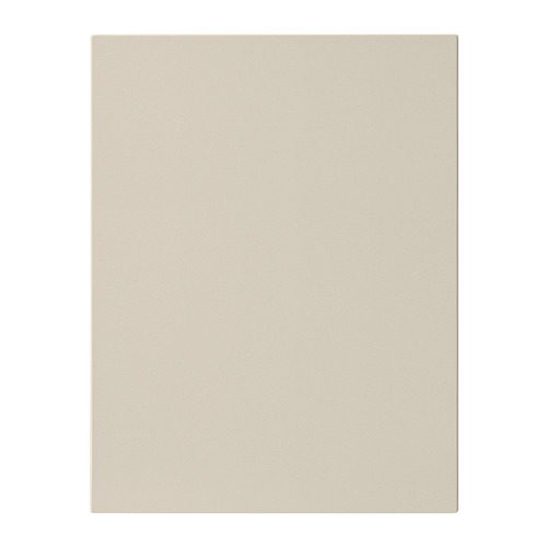 Un panel frontal HAVSTORP beige con un diseño suave, perfecto para una cocina moderna.