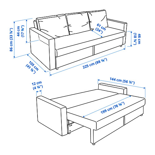 FRIHETEN, sleeper sofa 8 of 8 open dialog