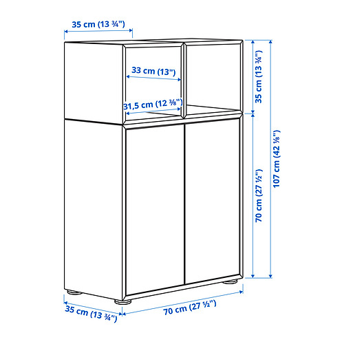 EKET storage combination with feet