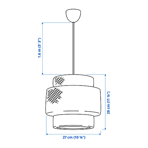 SINNERLIG, pendant lamp 6 of 6 open dialog