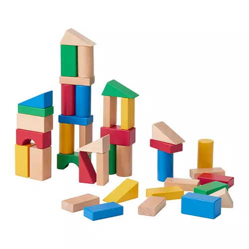 IKEA Puerto Rico UNDERHÅLLA 50-piece wooden building block set