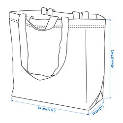 Measurement Illustration - FRAKTA shopping bag, medium