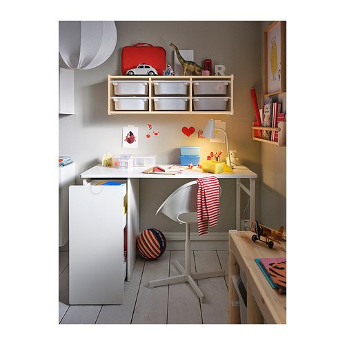 LÄRANDE, desk with pull-out storage unit 4 of 7 open dialog