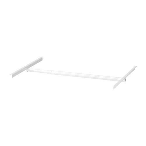 Barra de colgar JONAXEL blanca con soportes angulares.