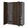 Variación actual: gris oscuro/marrón oscuro efecto roble teñido,  59x23 5/8x79 1/4 "