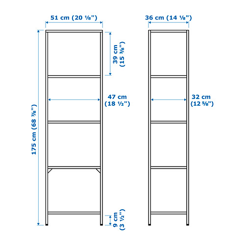 VITTSJÖ, shelf unit 6 of 6 open dialog