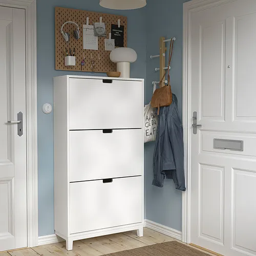 IKEA Puerto Rico - STÄLL shoe cabinet with 3 compartments, white