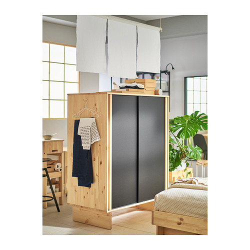 GLAMBERGET, wardrobe with 3 sliding doors 13 of 13 open dialog