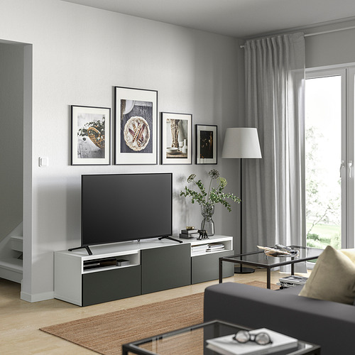 BESTÅ, TV unit with drawers and door 6 of 7 open dialog