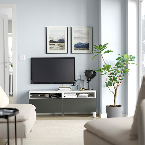 BESTÅ, TV bench with drawers 7 of 8 open dialog