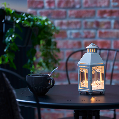 KRINGSYNT, lantern f/tealight, indoor/outdoor 5 of 5 open dialog