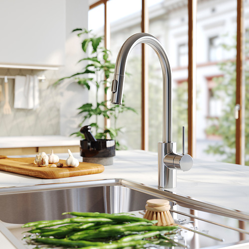 SALLSJÖN, grifo extensible+rociador. 2 de 7 open dialog